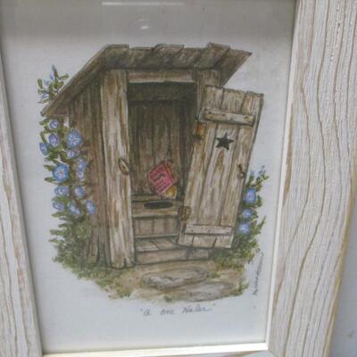 Martha Hinson Outhouses Framed Prints 9 1/2" x 7 1/2"