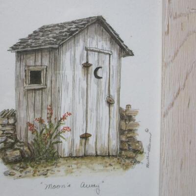 Martha Hinson Outhouses Framed Prints 9 1/2" x 7 1/2"