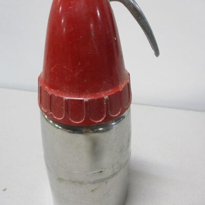 Sparklets Siphon Seltzer Soda Chrome Art Deco Styled Water Bottle