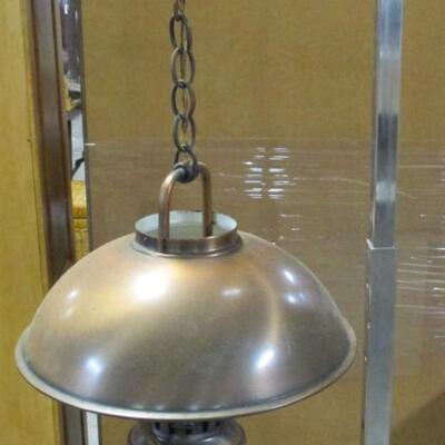 Vintage Metal Dome Hanging Light Fixture