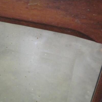Vintage Wood Framed Mirror - Beveled Glass