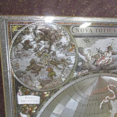 Framed Nova Totius Terrarum Orbis Tabula Auctore F. DE Wit. Picture