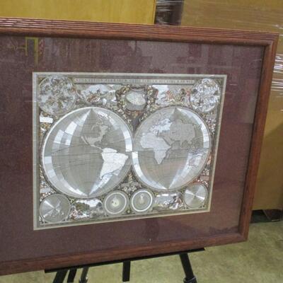 Framed Nova Totius Terrarum Orbis Tabula Auctore F. DE Wit. Picture