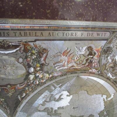 Framed Nova Totius Terrarum Orbis Tabula Auctore F. DE Wit. Picture