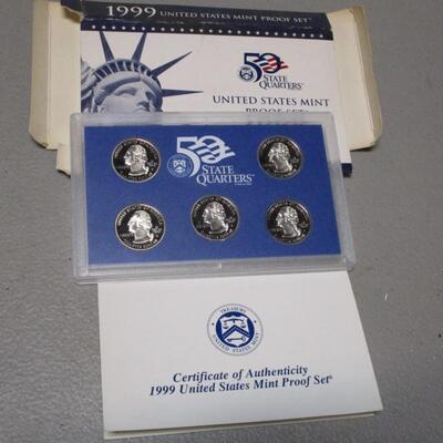 United States Mint State Quarters Proof Set & 1999 Proof Set