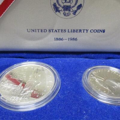 United States Liberty Coins 1886 - 1986 -  Ellis Island Silver Dollar Proof