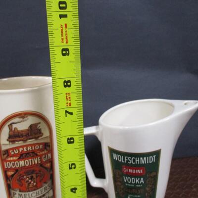 Superior Locomotive Gin & Wolfschmidt Vodka Pub Jug Pitchers