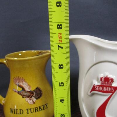 Wild Turkey & Seagram's 7 Pub Jug Pitchers