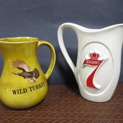 Wild Turkey & Seagram's 7 Pub Jug Pitchers