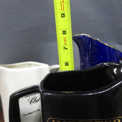 Seagram's VO Canadian Club & Black Velvet Pub Jug Pitchers