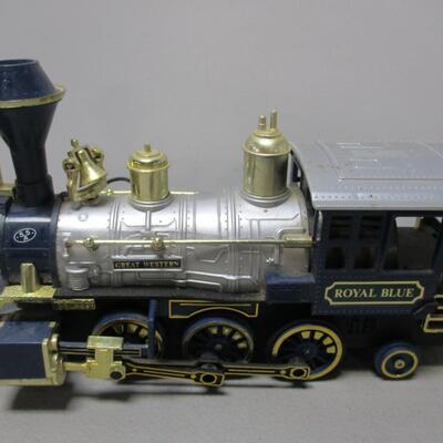 Vintage Old Smokey Great Western Royal Blue Train Locomotive