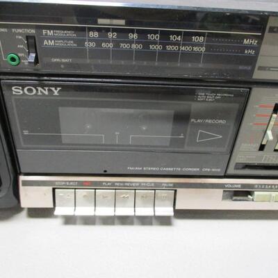 Vintage Sony Model CFS-1000 Stereo AM/FM Cassette Recorder Boom Box