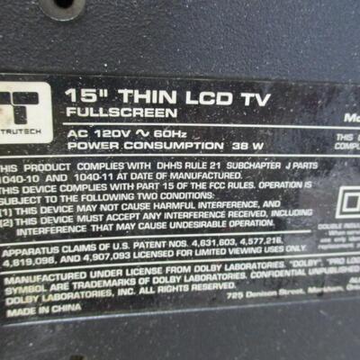 Trutech 15" Thin LCD TV Full Screen