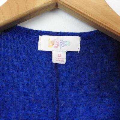 2 pc LuLaRoe, XL Fit & Flare Sleeveless Dress & Blue Long Sleeve Cardigan Med