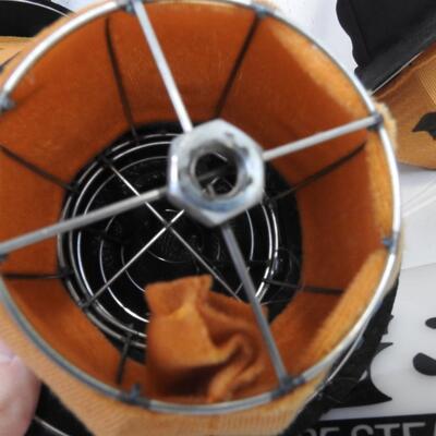 4 Wire Pumpkin Witch Heads, w/ Mount Stands, Assembly Required - Good Condition