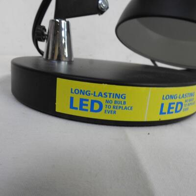Long Lasting LED Desk Lamp, Spring Activated Supports to Hold it Up