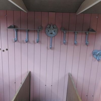 Pink 2' x 1' x 20" Wooden Stables, 1 Doors Need Installment, Good Condition