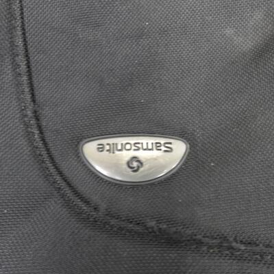 Black Samsonite Wheeled Garment Bag, has 2 Compartments