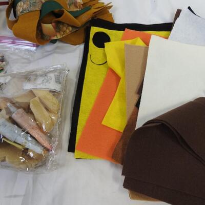 15+ Art/Craft Supplies, Brushes, Colored Pencils, Scrap Felt