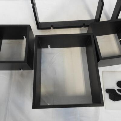 Customizable Wall Decor, Wooden Black Frames/Shelves