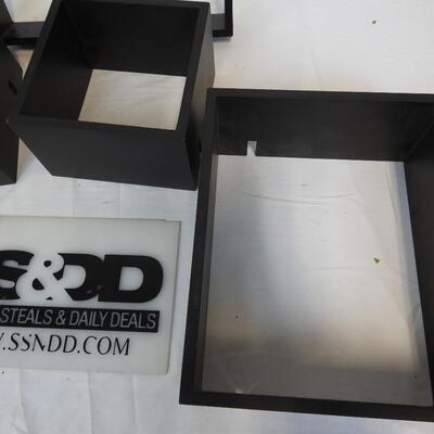 Customizable Wall Decor, Wooden Black Frames/Shelves