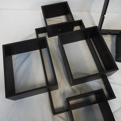 Customizable Wall Decor, Wooden Black Frames/Shelves