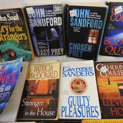20 Action/Thriller/Mystery Novels, Catherine Coulter, John Sandford, John Saul
