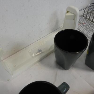 11 pc Kitchen, Coffee Maker/Dispenser, Decorative Plates, Elite Mugs
