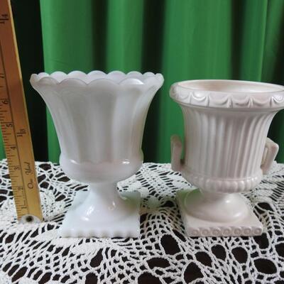 Milk glass vase
