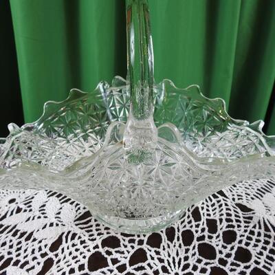 Glass flower basket
