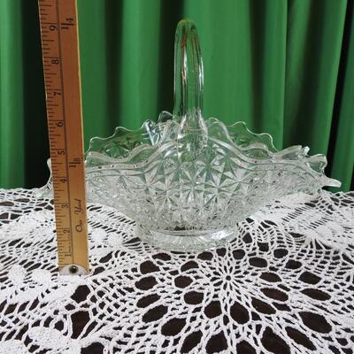 Glass flower basket