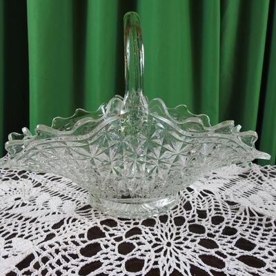 Glass flower basket