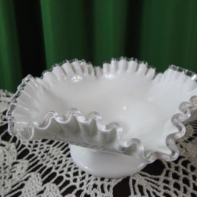 Fenton Silver Crest Ruffled Dish