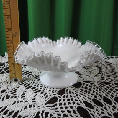 Fenton Silver Crest Ruffled Dish