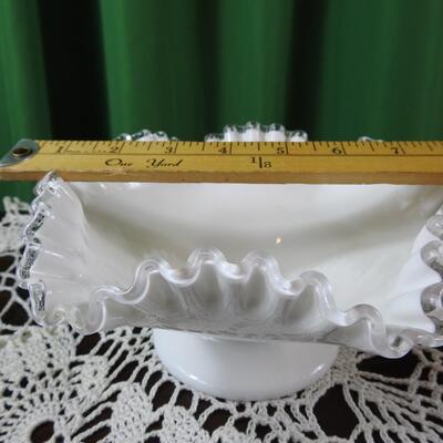 Fenton Silver Crest Ruffled Dish