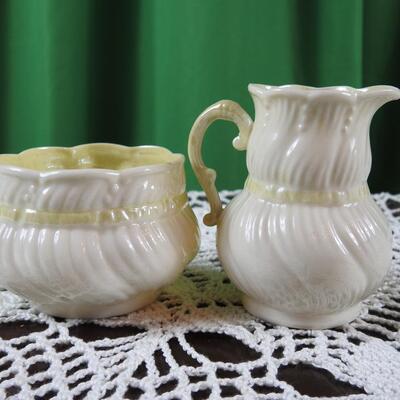 Belleek Cream & Sugar