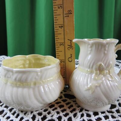 Belleek Cream & Sugar