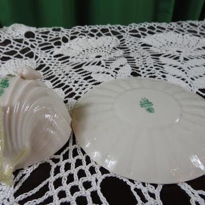 Vintage Irish Belleek Neptune Shell Cup and Saucer