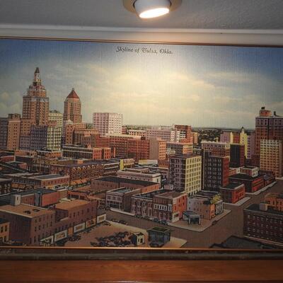 Vintage Tulsa Skyline Print