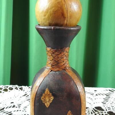 Leather wrapped bottle