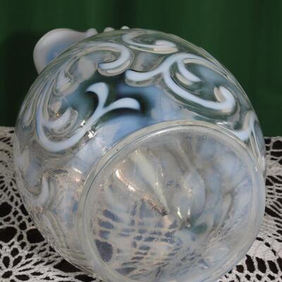 Fenton Opalescent Buttons & Braids Pitcher