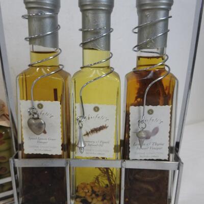 3 pc Glass Kitchen, Shonfeld's Vinegar and Olive Racks
