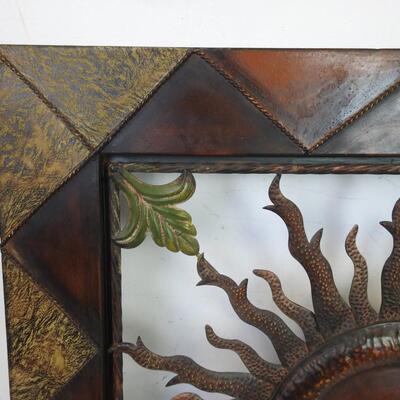 Metal Wall Decor, Sun, 27(1/2)" Square