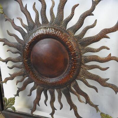 Metal Wall Decor, Sun, 27(1/2)" Square
