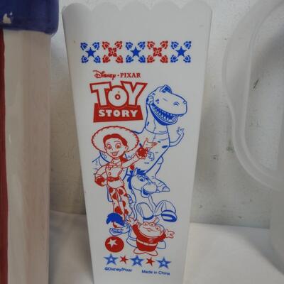 10 pc Kitchen, Popcorn Containers, Toy Story, Ceramic Pop Corn Container