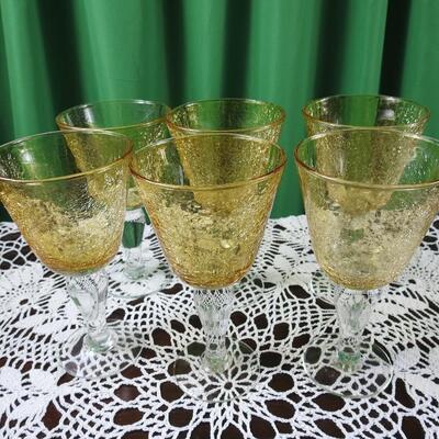 Crackle Glass goblets