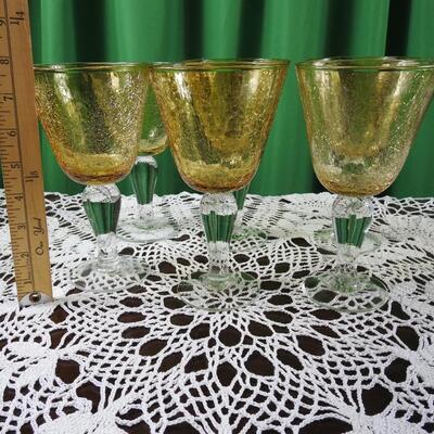 Crackle Glass goblets