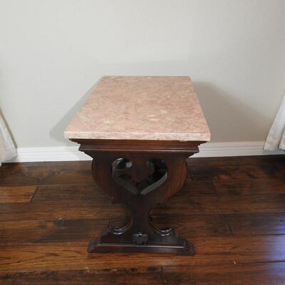Small marble top console  table