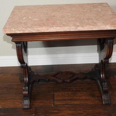 Small marble top console  table