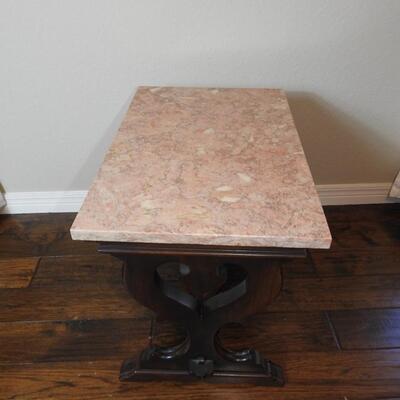 Small marble top console  table